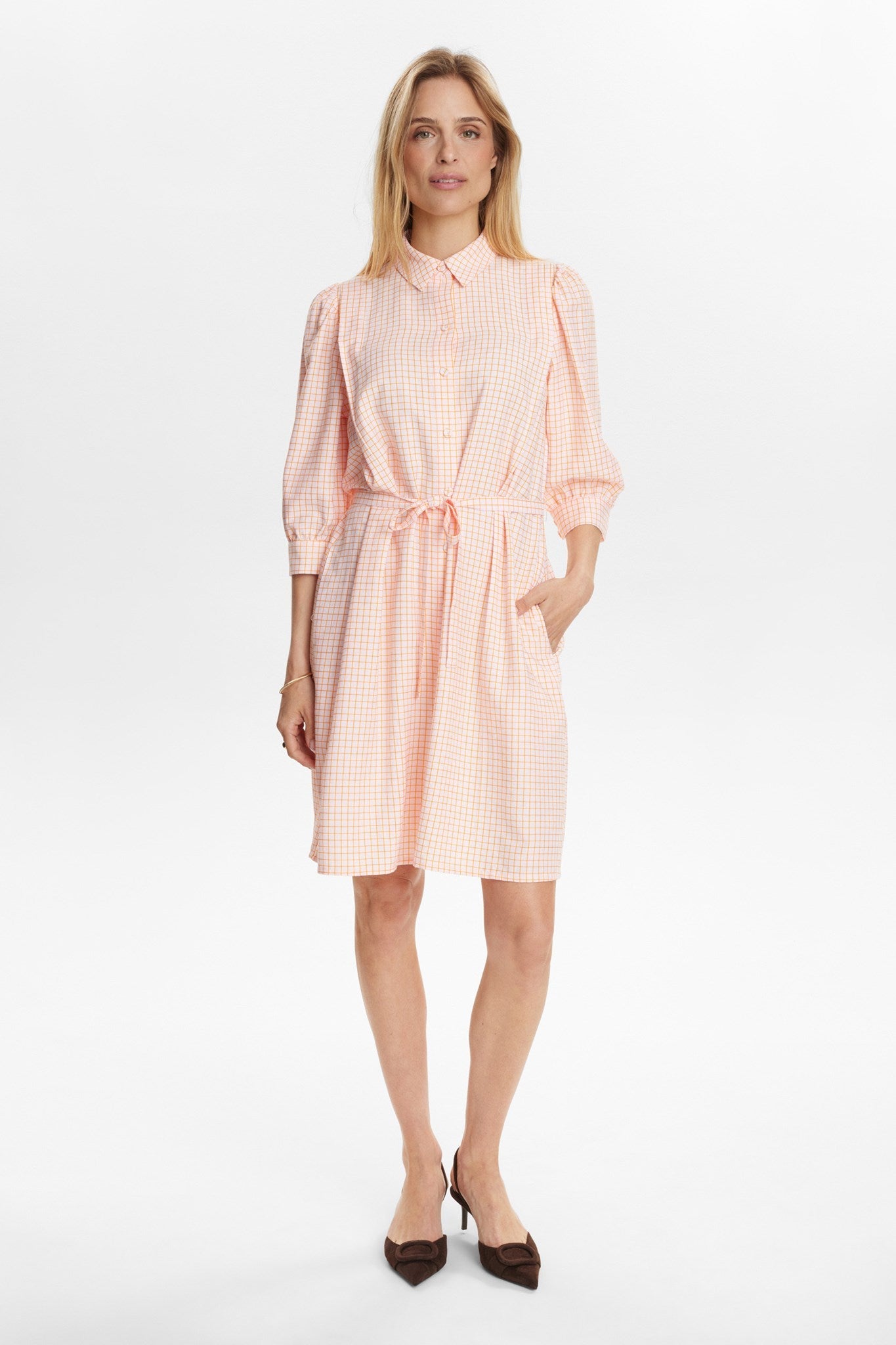 NUDERYA DRESS - Roseate Spoonbill