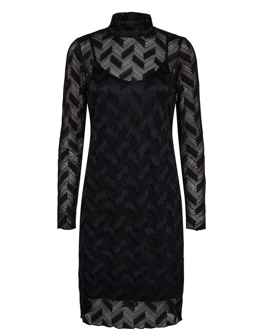 NUMIKA SHORT DRESS - Caviar