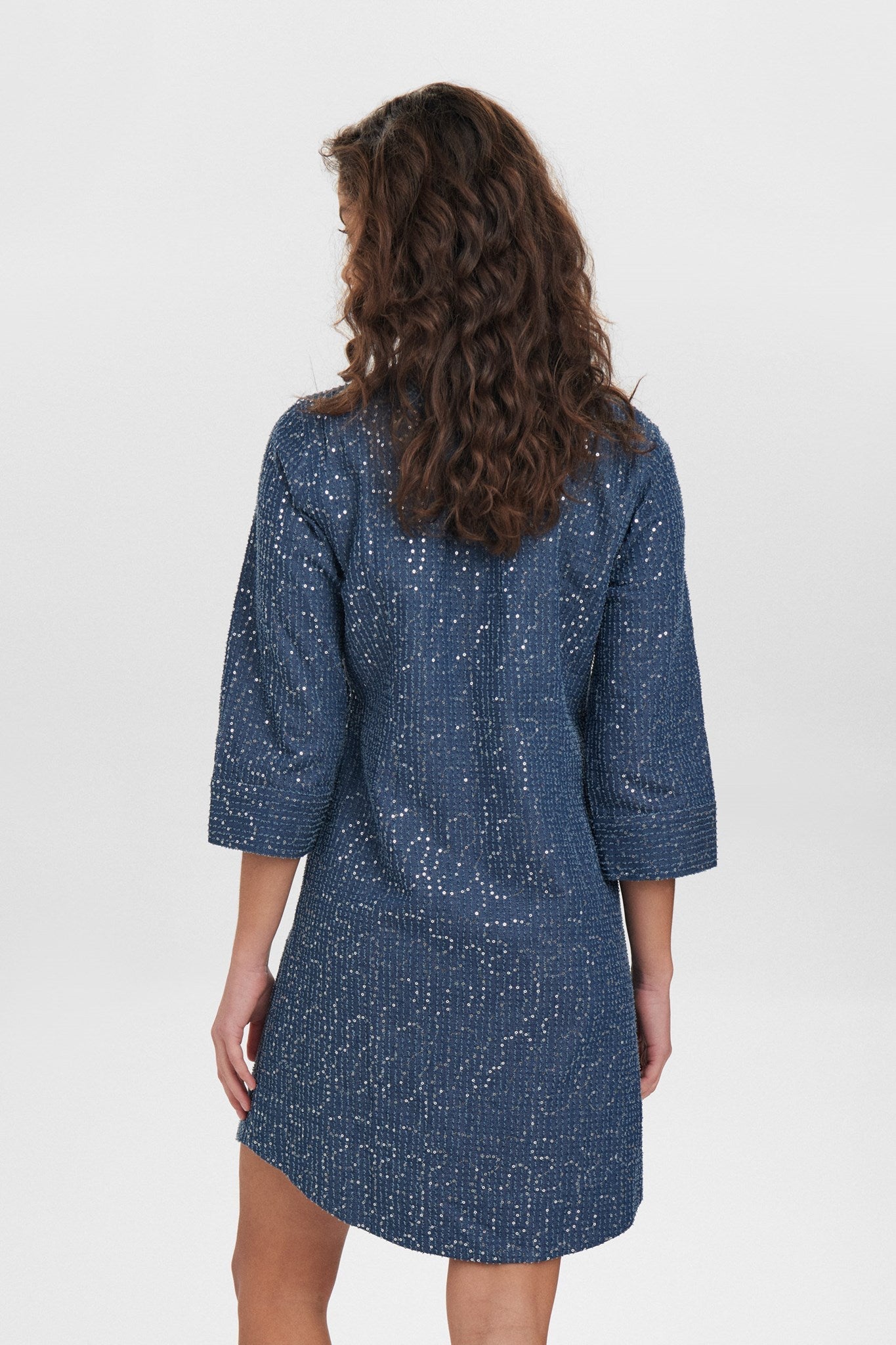 NUJOURNEY DRESS - Medium Blue Denim