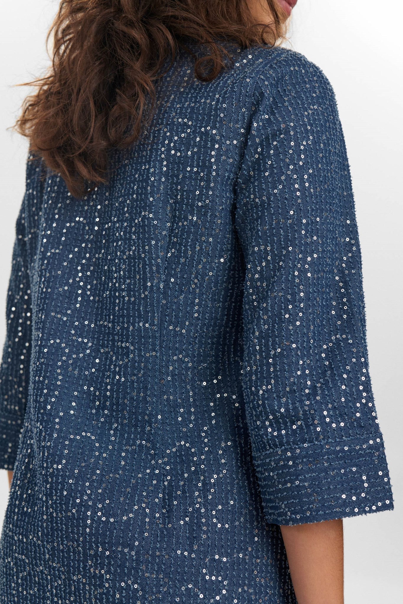 NUJOURNEY DRESS - Medium Blue Denim