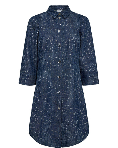 NUJOURNEY DRESS - Medium Blue Denim