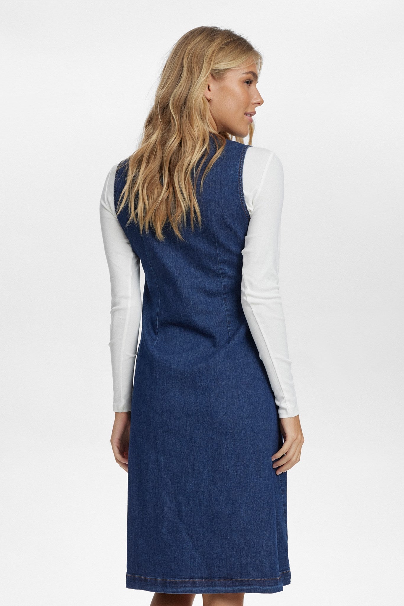 NUAMBER DRESS - Dark Blue Denim