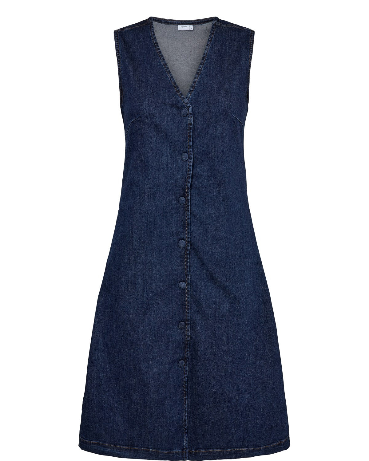 NUAMBER DRESS - Dark Blue Denim