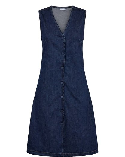 NUAMBER DRESS - Dark Blue Denim