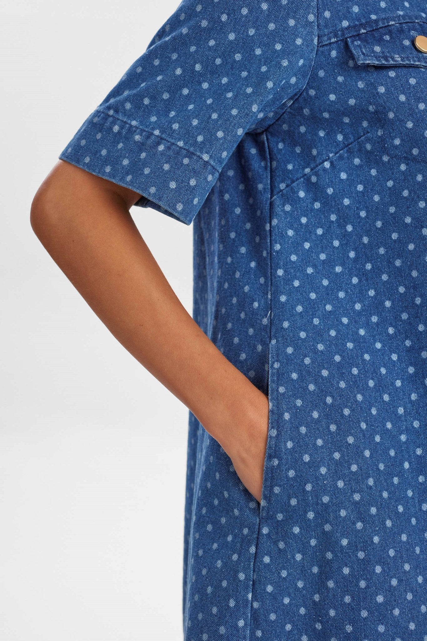 NUHADDIE DRESS  - Medium Blue Denim