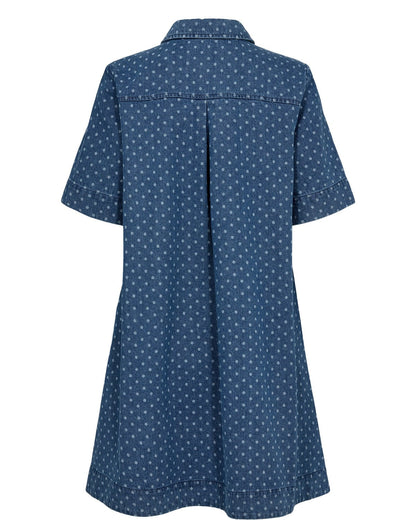 NUHADDIE DRESS  - Medium Blue Denim