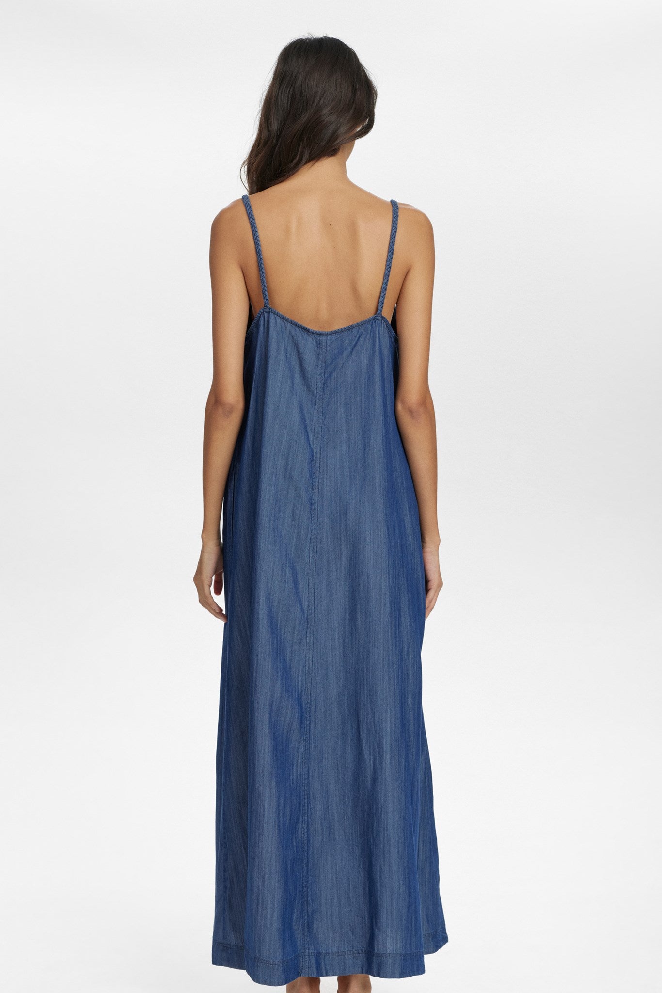 NUHERMIONE DRESS - Medium Blue Denim