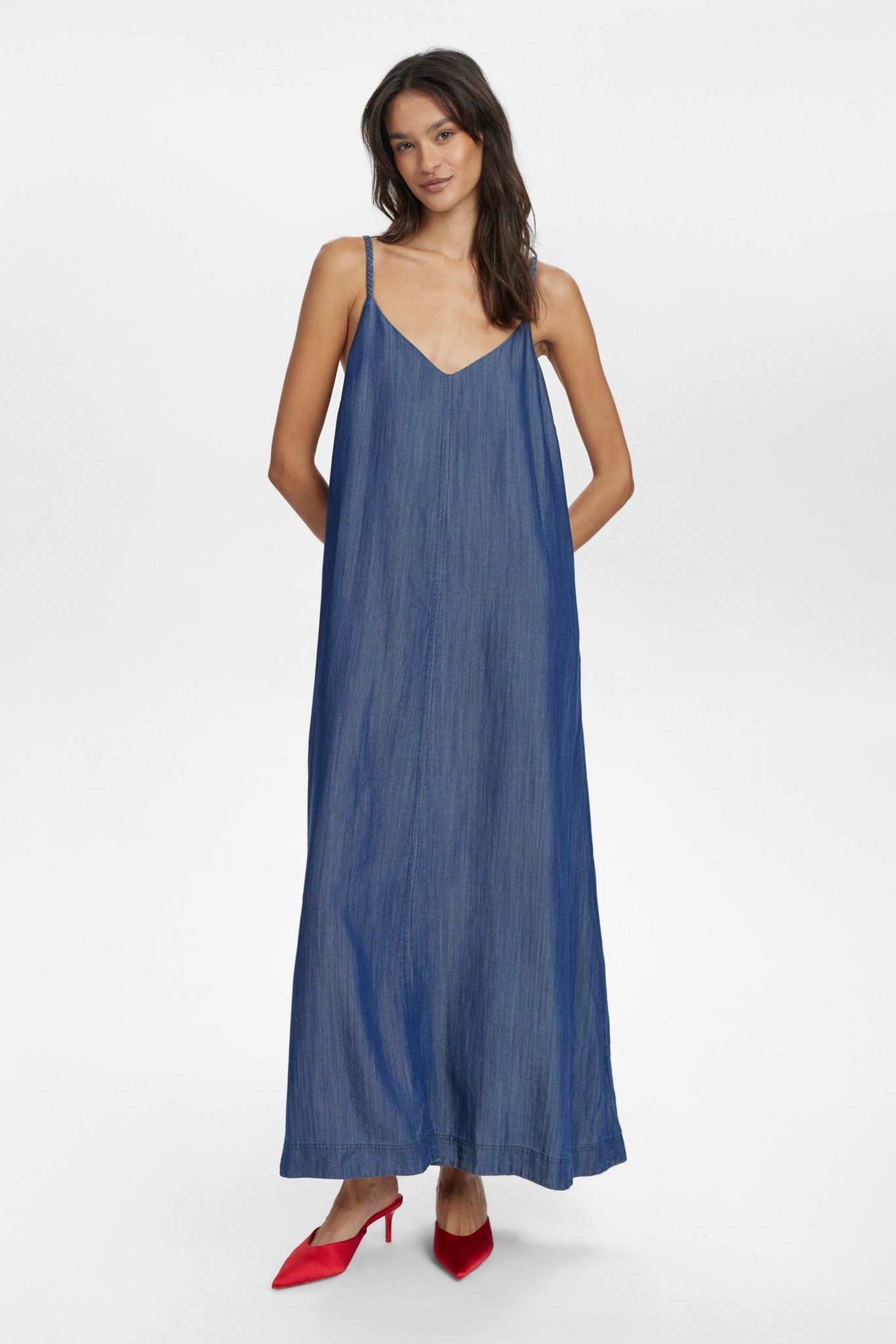 NUHERMIONE DRESS - Medium Blue Denim
