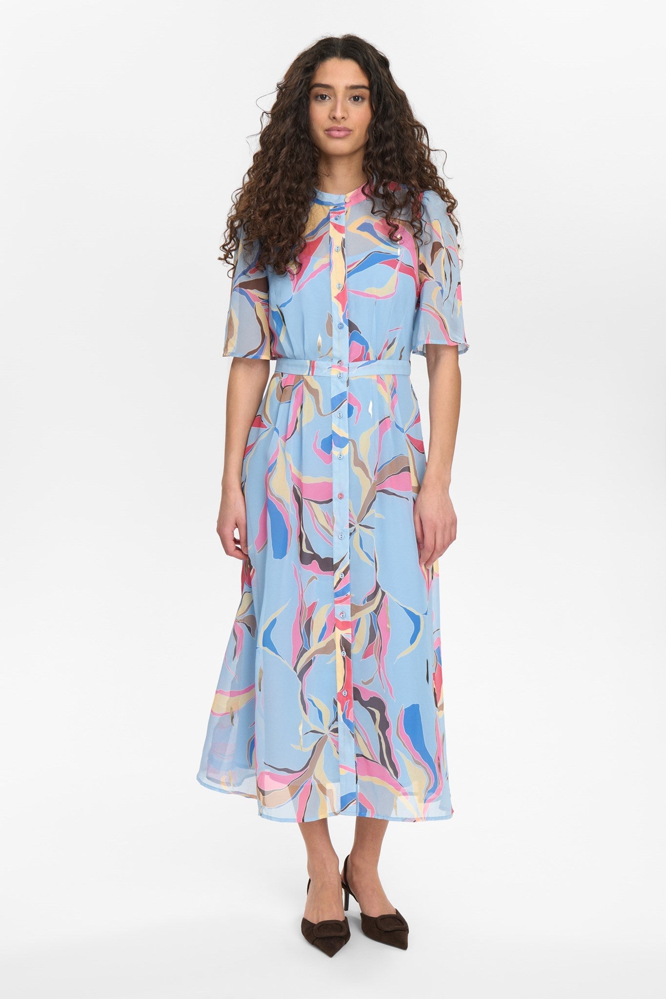 NUKYNDALL SS DRESS - Cerulean