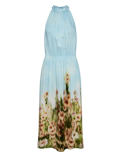 NUVIKKA HALTERNECK DRESS - Baltic Sea