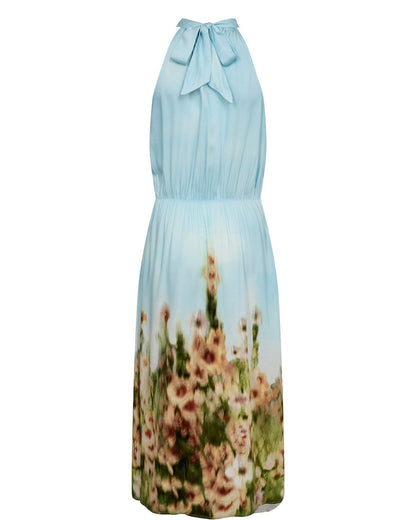 NUVIKKA HALTERNECK DRESS - Baltic Sea