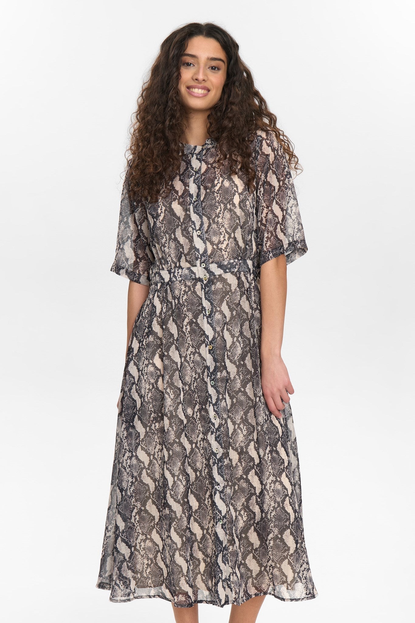 NUKYNDALL SS DRESS - Gray Morn