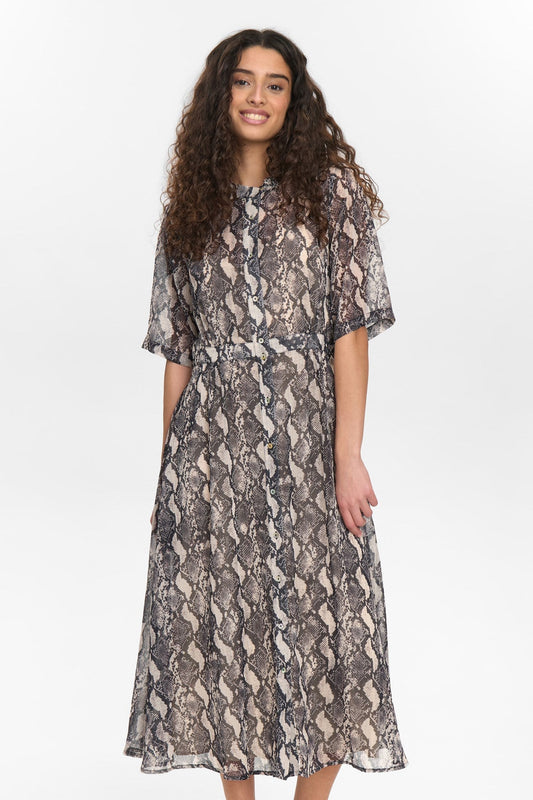 NUKYNDALL SS DRESS - Gray Morn