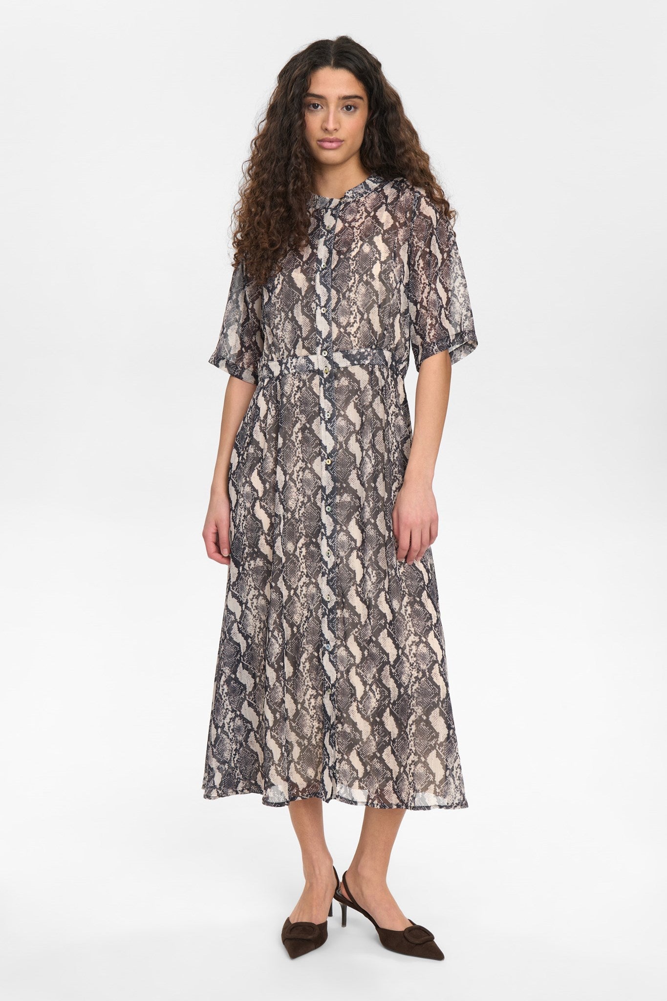 NUKYNDALL SS DRESS - Gray Morn