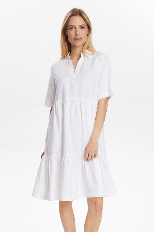 NUYNGVA SS DRESS - Bright White