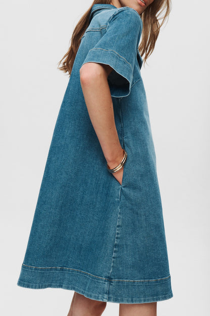 NUPARIS DRESS - Light Denim Blue 2