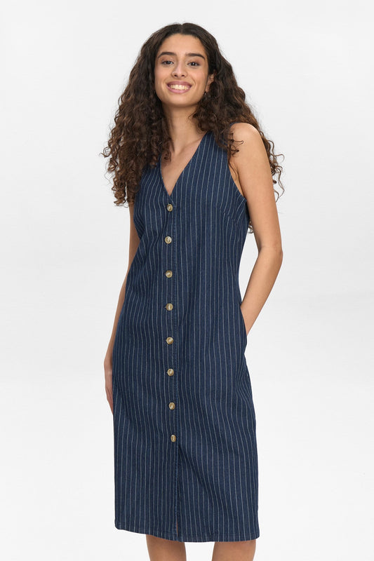 NUVIBEKE DRESS - Medium Blue Denim