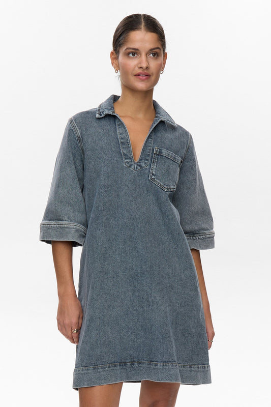 NUTORONTO DRESS - Med. Blue Washed Denim