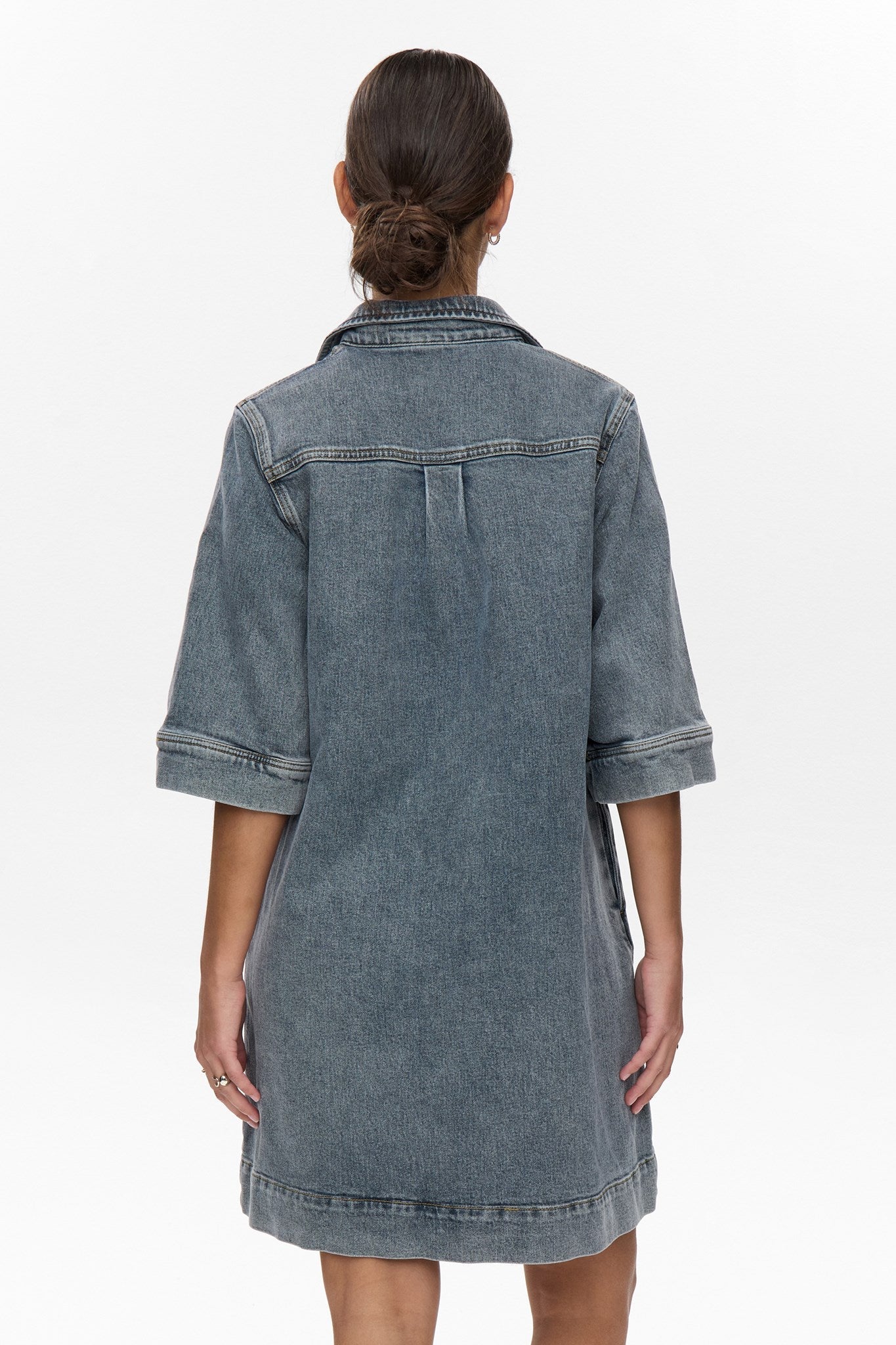NUTORONTO DRESS - Med. Blue Washed Denim