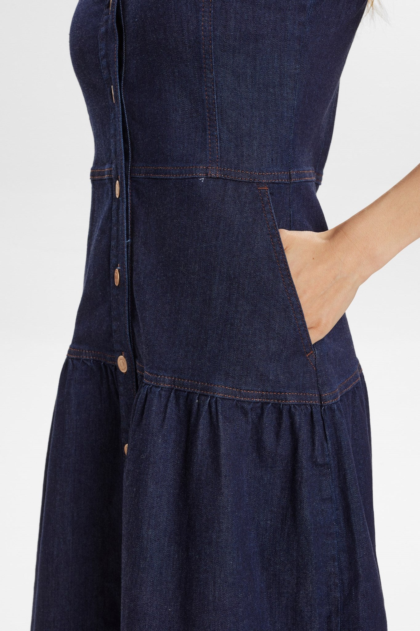 NUAMBER DRESS - Dark Blue Denim