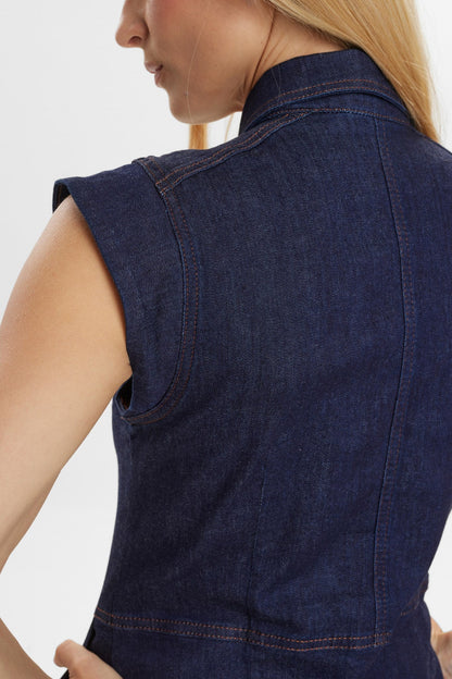 NUAMBER DRESS - Dark Blue Denim