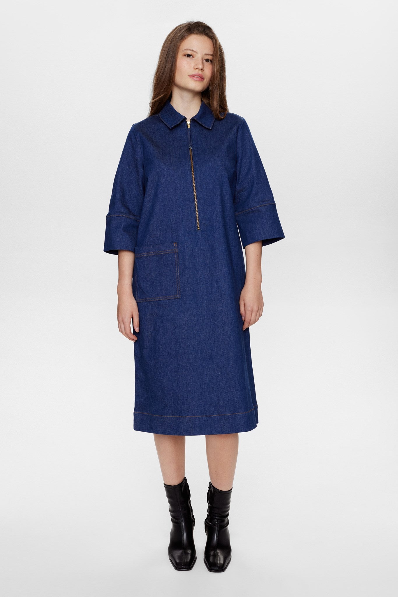 NUIZZAS DRESS  - Dark Denim Blue