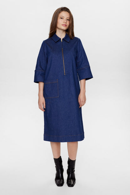 NUIZZAS DRESS  - Dark Denim Blue