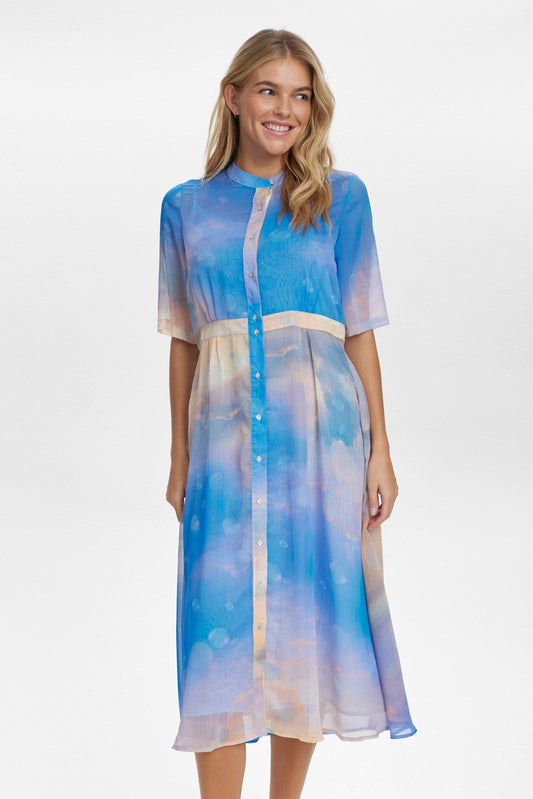 NUKYNDALL SS SKYE DRESS - Cerulean