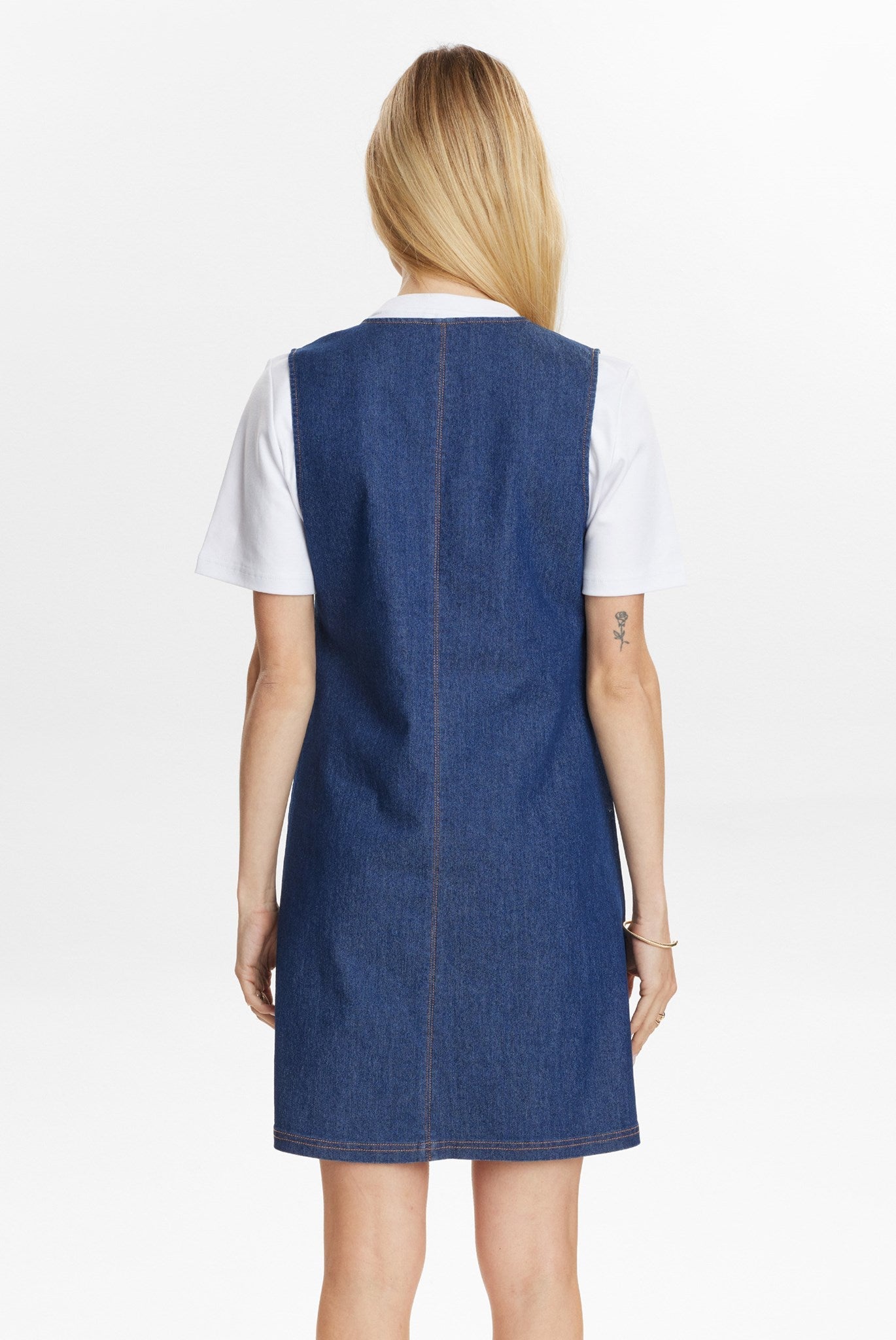 NUHALLY DRESS - Dark Blue Denim