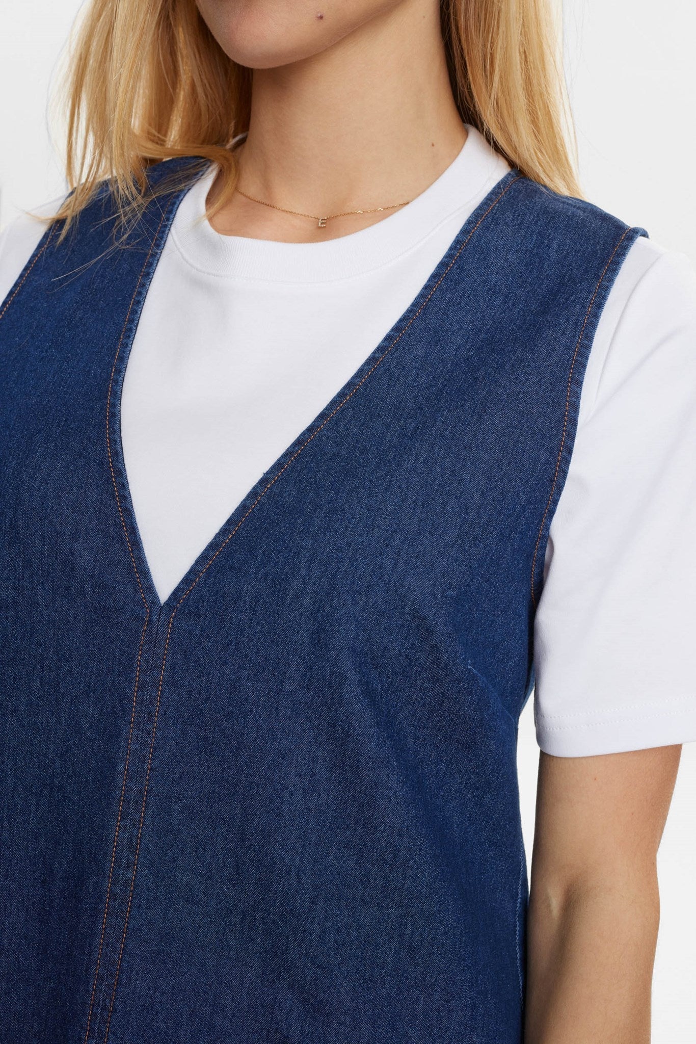 NUHALLY DRESS - Dark Blue Denim