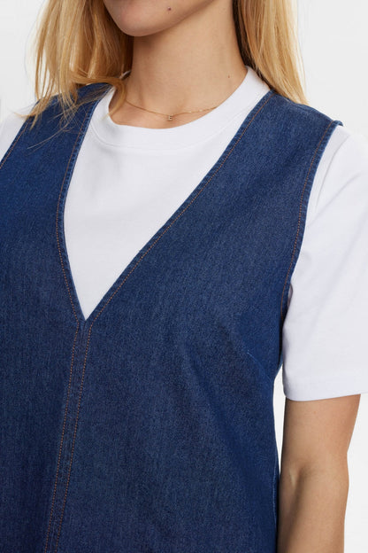 NUHALLY DRESS - Dark Blue Denim