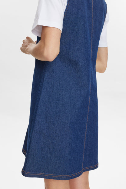 NUHALLY DRESS - Dark Blue Denim